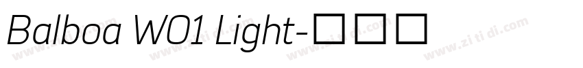 Balboa W01 Light字体转换